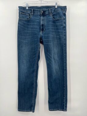Size 36/30 Calvin Klein Men's Straight-Leg Dark Blue Jeans